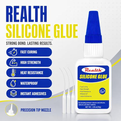 Silicone Glue 30g, Clear Waterproof Heat-Resistant Liquid Silicone Adhesive - size: 30g, style: Silicone Glue