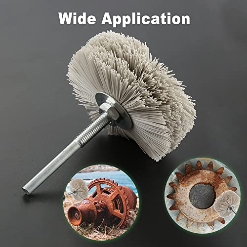 3PCS Nylon Abrasive Wheel Brush Filament,320# 400# 600# Grinding Head