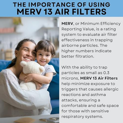 Perfect Aire Air Filter Merv 13 - Electrostatically Charged Pleated Dual Airflow, Lasts 90 Days - 20x25x1 - size: 25" x 20" x 1", style: 1 Pack