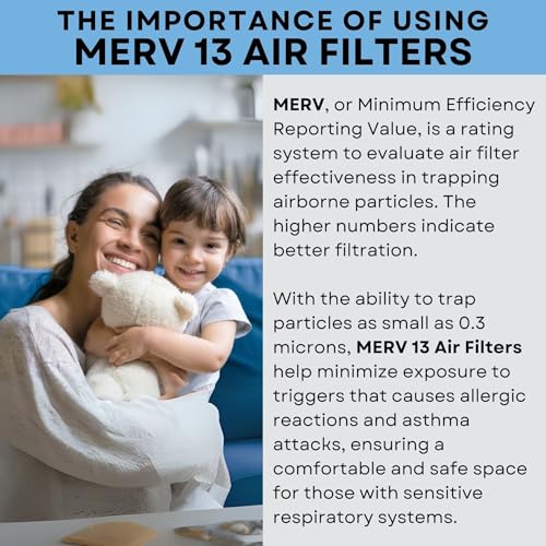 Perfect Aire Elite Air Filter MERV 13 - Electrostatically Charged Pleated Dual Airflow HVAC Filter - Lasts 90 Days (6 Pack, 20x25x1) - size: 25" x 20" x 1", style: 6 Pack