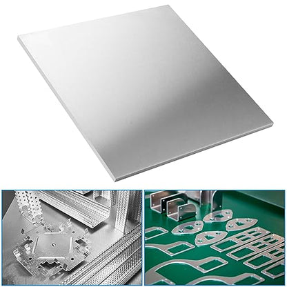 12 x 12 Inch, 1/4 Inch Thick 6061 T6 Aluminium Metal Sheet, Aluminum Sheet Plate Flat Stock, Flat Plain Plate Panel Finely Polished and Deburred, by GENHAKON - size: 1 Pack 12 x 12 Inch