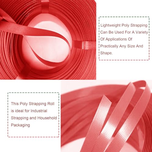Plastic Packaging Banding Strapping Kit, Red - color: Red