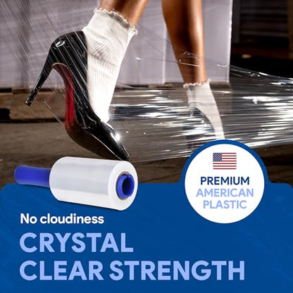 International Plastics Co. 5'' Stretch Wrap with Rotating Handle for Moving - size: 1 Pack, style: 5" Spinning Handles