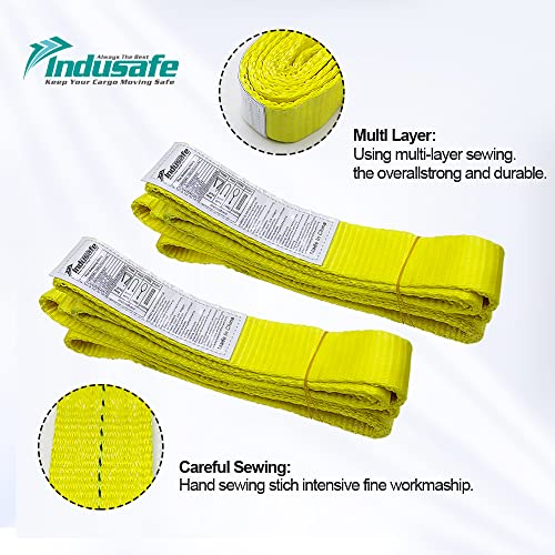 1" x 3'Lift Sling Strap Twisted Eye Polyester Web Sling Rigging Strap for Lifting Towing and Hoisting - color: Yellow 3ft 1600lbs, size: 1 Pack