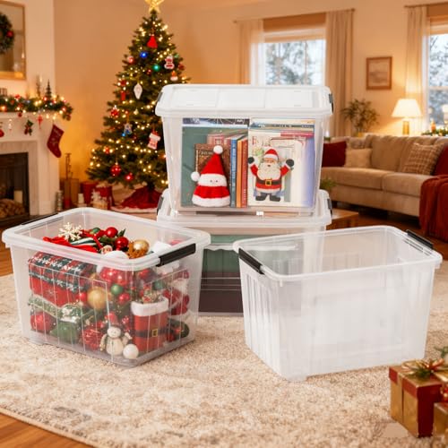 Zopnny 4-Pack 70 Qt Wheeled Storage Bins with Lids, Large Storage Container - size: 70 Quart