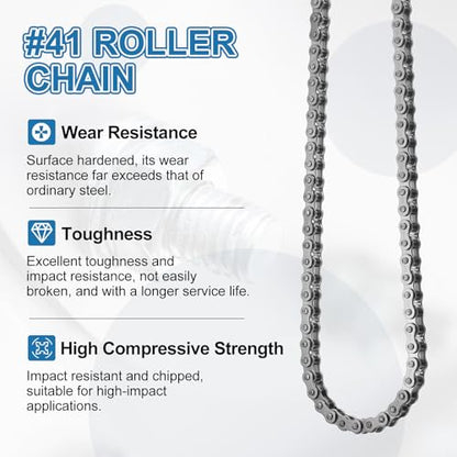 DTGN ANSI #35/ISO (DIN) 06C-1 Roller Chain 10 Ft 320 Links Stainless Steel - size: #35/06C-1