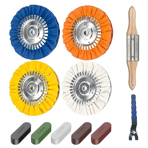 11PCS 6" Airway Buffing Wheels with Flange-Free One-Piece Hub - size: 6" Airway Buffing Wheels
