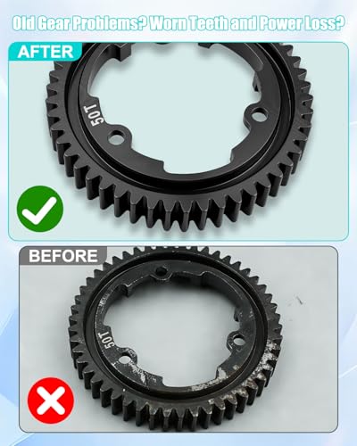 50T M1.0 Spur Gear and 20T Pinion Gear Fit for Traxxas X-Maxx
