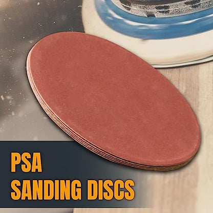 POWERTEC 10 PCS 60 Grit 12 Inch PSA Sanding Discs, Self Stick Adhesive Sandpaper, 12" for Drywall, Woodworking, Paint, Epoxy with Random Orbital Sanders, DA Sanders, 6x48 Belt Disc Sander (110380) - style: 60 Grit, 10PK