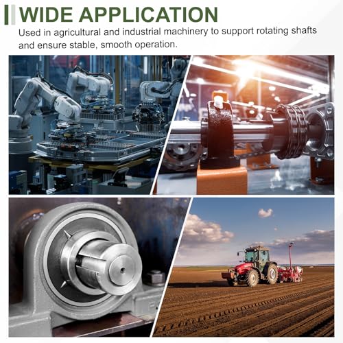 uxcell KP001 Pillow Block Bearing 7/16" (12mm) Zinc Alloy Steel 4Pcs - size: KP001 (7/16" Bore)