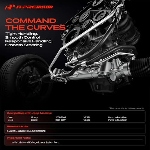 A-Premium Power Steering Pressure Hose Assembly Compatible with Jeep