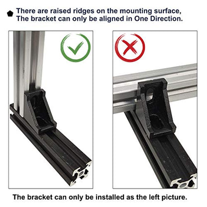 40 Set 2020 Aluminum Extrusion Hardware Accessories Corner Brackets - style: 20 sets with M5 20 sets with m5