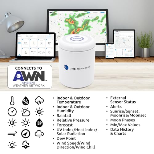 Ambient Weather WS-1553-IP Smart Wireless Weather Station with Remote Monitoring and Alerts - style: IP Module + Array