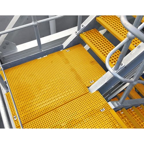 Agfabric 12x48x1in Molded Fiberglass Grating Cover Concave, Heavy Duty FRP Cover for Farm, Trench Drain, Driveway Patio Drain Channel, Wearproof, Rustless, Prevent Debris, Yellow, 1 Pack - color: Yellow, size: 1ftx4ft x 1in