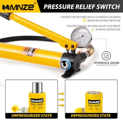 Hydraulic Hand Pump CP-180/CP-700 High Pressure Portable Manual Hydraulic Pump Hydraulic Lifting Cylinder Jack Pump with Pressure Oil Gauge - size: CP-180 with oil gauge