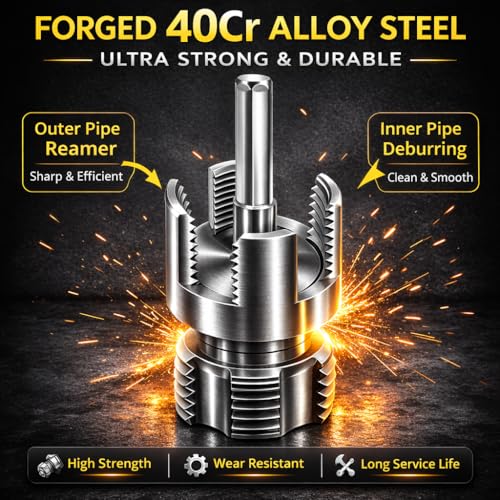 4 in 1 Water Pipe Threader Tool - 1/2" & 3/4" & 1" Dual-Function Internal Integrated External Pvc Threading Tool for Water Pipe, Electric Drill Compatible Pipe Thread Cutting Set, 3/4" - color: 3/4"