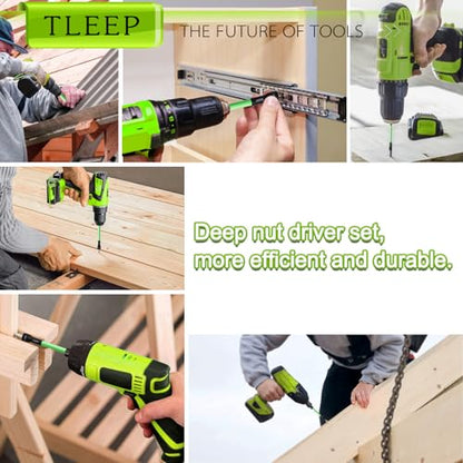 150mm 10mm Magnetic Nut Driver Set for Impact Drill, 1/4" Hex Shank - size: I.10mm