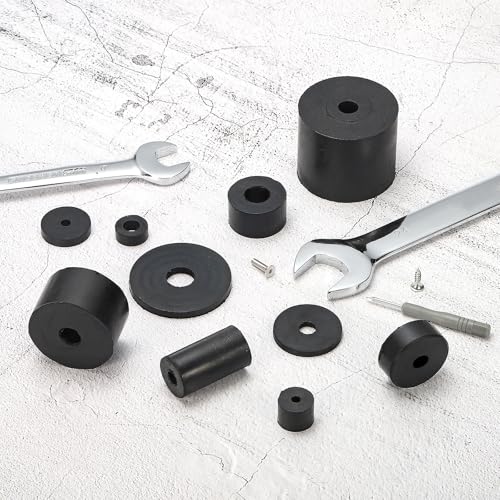 Multi Purpose Rubber Spacer, 12mm ID x 40 OD x 15mm T Neoprene Round Anti-Vibration Isolation Pads Bushings Spacer Washer Fit for HVAC Bolts Car Accessories (4 Pcs) - size: 12mm ID x 40 OD x 15mm T