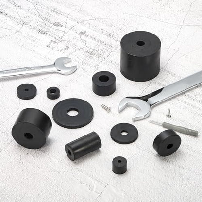 Multi Purpose Rubber Spacer, 10mm ID x 25 OD x 40mm T Neoprene Round Anti-Vibration Isolation Pads Bushings Spacer Washer Fit for HVAC Bolts Car Accessories (4 Pcs) - size: 10mm ID x 25 OD x 40mm T