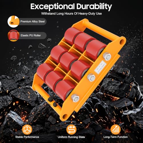 Cashewnuts 8 PCS Heavy Duty Machine Dolly Skate Machinery Roller Mover - size: 8 Packs-PU Wheels