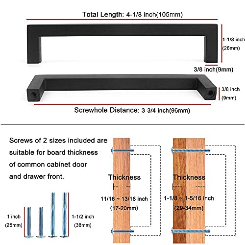 KOOFIZO 10 Pack 3-3/4 in Oil Rubbed Bronze Cabinet Pulls Drawer Handle 1816 - color: Oil Rubbed Bronze, size: 3-3/4" CC - 10Pcs, style: Modern