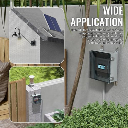 Joinfworld Outdoor Waterproof Electrical Box 13x13x5 with Clear Cover - size: 13"x13"x5" Clear