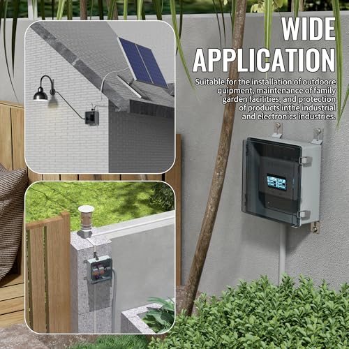 Joinfworld Outdoor Waterproof Electrical Box 13x13x5 with Clear Cover - size: 13"x13"x5" Clear