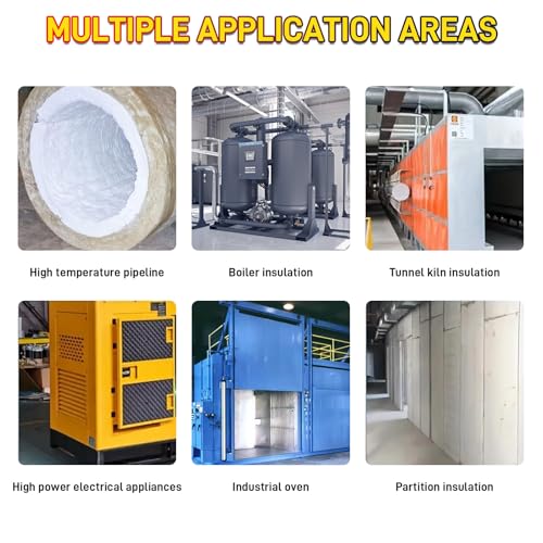MODIGT 0.4"×12"×24" Ceramic Fiber Blanket Fireproof Insulation Material,High Density Firproof Insulation Blanket for Glass Blowing,Furnace,Forge,Kilns - size: 12×24in