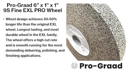EXL PRO Deburring Wheel 6" x 1" x 1", 9S Fine, 94905 - style: 6" x 1" x 1" 9S Fine