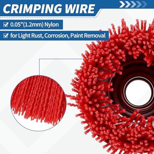 2Pack 6" Wire Brush for Angle Grinder & Drill with 5/8"-11 Arbor