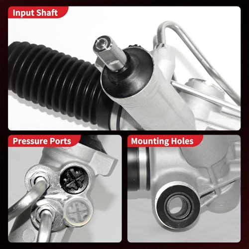 PHOBOOS Hydraulic Power Steering Rack and Pinion Fit for Ford Mustang - size: 22-245