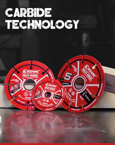 EZARC 5 Inch Carbide Cut Off Wheels for Wood, Nails, Plaster, 2-Pack - style: 5 Inch