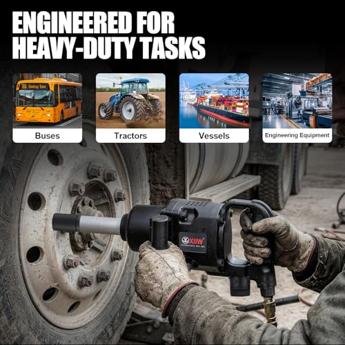 XIIW 1 Inch Air Impact Wrench, Up to 2500ft-lbs Torque, 1 Inch Impact Gun - size: 1 Inch | 2500 ft-lbs