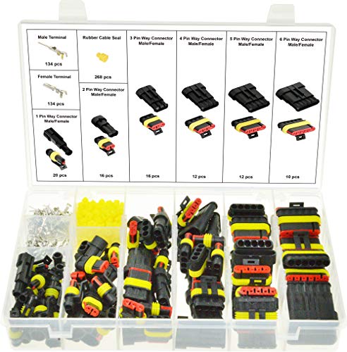 Swordfish 70380 Auto Waterproof Wire Connector Plug Terminal Assortment