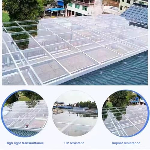 Clear Polycarbonate Greenhouse Panels,Easy to Cut(3.28ftx32.8ft) - size: 3.28ftx32.8ft