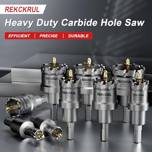 21-Piece TCT Carbide Hole Saw Kit for Metal (1/2" to 2-1/8") - size: 21PCS 13mm to54mm | 1/2" to 2-1/8"