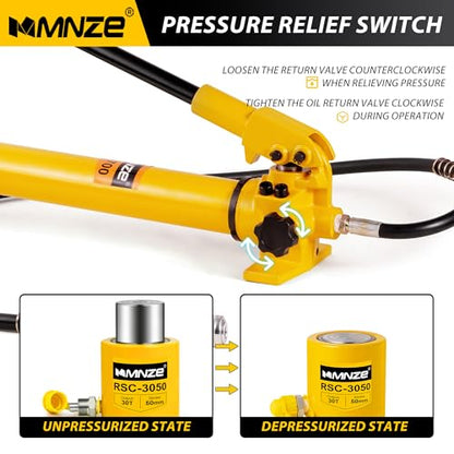 Hydraulic Hand Pump CP-700 High Pressure Portable Manual Hydraulic Pump Hydraulic Lifting Cylinder Jack Pump - size: CP-700 without oil gauge