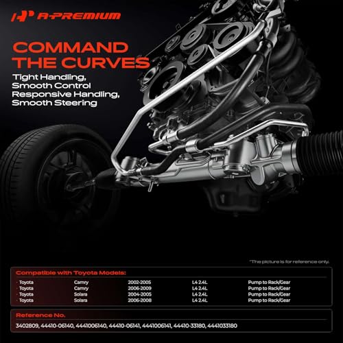 A-Premium Power Steering Pressure Hose Assembly Compatible with Toyota