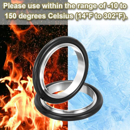 KF16 Flange Centering Ring (Aluminum Cylinder: 16mmID,17mmOD) 6Pcs - size: KF16