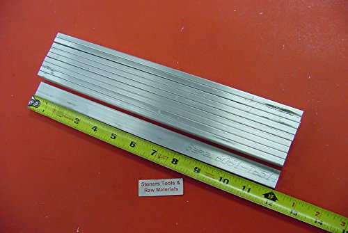 10 Pieces 1/8" x 3/4" Aluminum 6061 Flat BAR 12" Long +.07"/-0 Solid New Extruded Bar Stock