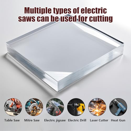 Polycarbonate Sheet, 24"x48"x0.47" Clear Flexible Plastic Sheet Panel - UV, Impact, Weather Resistant, Easy-Cut for for Craft, Picture Frames, Sign Blank, DIY Display Project - size: 24"x48"x0.47"