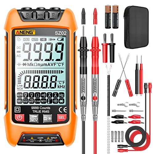 ANENG Smart Digital Multimeter, TRMS 9999 Count Auto Range, NCV Volt Meter