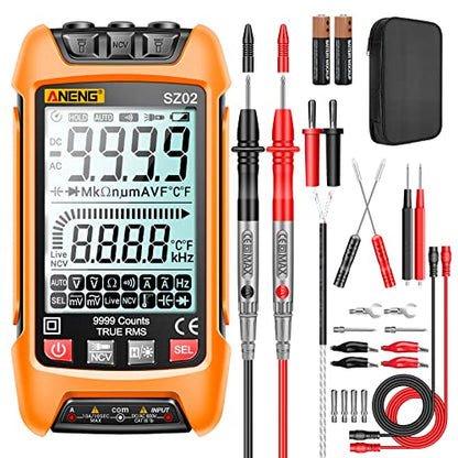 ANENG Smart Digital Multimeter, TRMS 9999 Count Auto Range, NCV Volt Meter