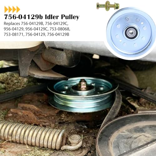 2PK 756-04129B Idler Pulley 4.25 for Cub Cadet 50" RZT 50 Tractors - color: L05 2x756-04129B White