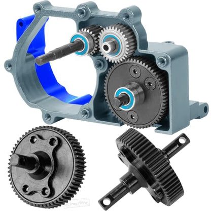 RC 48P 76T Spur Gear &Transmission Gear &Slipper Clutch &Pressure Plate &Slipper Rebuild Kit w/ 25+27T Pinions Upgrades Part for 1/10 Slash/Rustler/Stampede/Bandit 2WD VXL,Navy Blue
