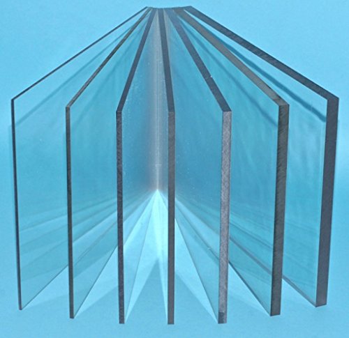 Polycarbonate Sheet - 12" x 12" - 10mm Thickness - Good Glass Alternative Used in POP Signs/Displays, Skylights, Pool Enclosures, Machine Guards - UV Stabilized, Low Flammability & Burglary-Resistant