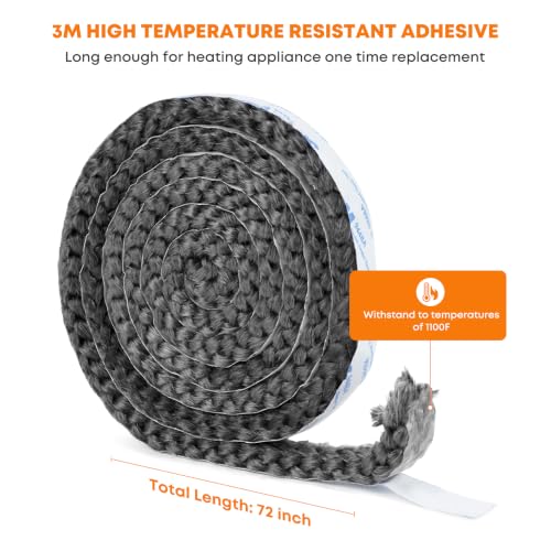 Stanbroil Stove Gasket Tape, 3/4" Width, 3/8" Thick, 72" Length - size: 3/4" Wide - 3/8" Thick