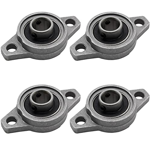 Zorfeter Pillow Block Bearing KFL001, 12mm/0.47Inch ID, 4Pcs - size: KFL001