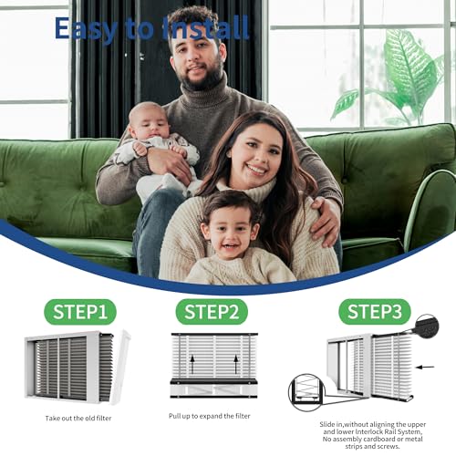 2 Pack, 210 Replacement Filter, Compatible with AprilAire 210 Whole House Air Purifiers Models,1210,1620,2210,2216,3210,4200,MERV 11 HVAC Furnace Filter Replacement,20x25x4inch Air Filter - size: 210-2Pcak