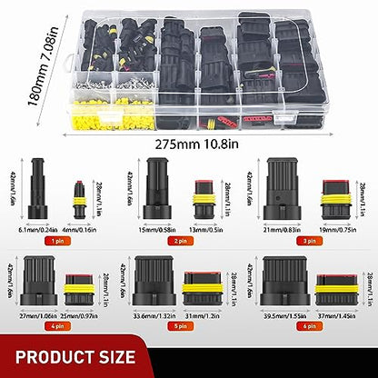 Nilight 622PCS 1 2 3 4 5 6 Pin Electrical Connector ‎Plug and Play 43 Sets - size: 1-6Pin Connector 622Pcs